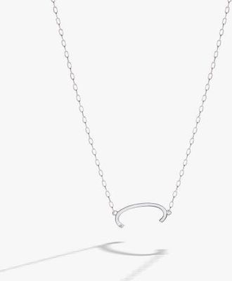 Alex and Ani Silver Elongated Initial Pendant Necklace in Silver - C at Nordstrom