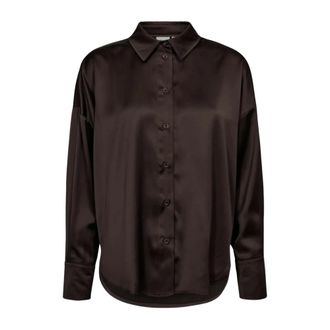 N&uuml;mph Dames, Blouses & Shirts, Bruin, Maat: Xs/S Viscose