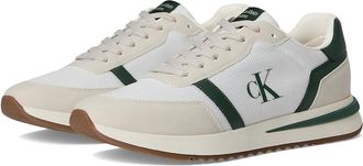 Calvin Klein Picio Mens Lace-up Boots White/Dark Green : 10.5 M, Textile