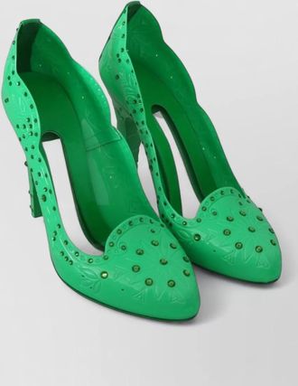 Dolce & Gabbana crystal embellished cutout pumps