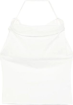 Paris Georgia Top Christophe con scollo allamericana - Bianco