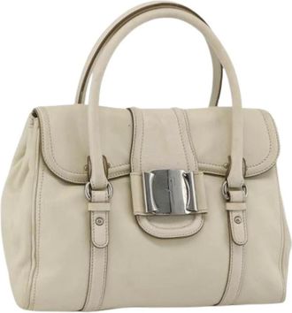 Ferragamo Pre-owned Handbags, female, White, Size: ONE SIZE Pre-owned Hand Bag