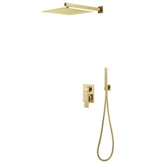 vidaXL Sistema De Ducha Acero Inoxidable 201 Dorado Vidaxl
