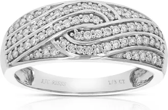 Vir Jewels 1/3 cttw Lab Grown Diamond Wedding Band in Sterling Silver For Women