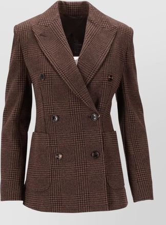 Max Mara jersey jacket buttoned cuffs front pockets