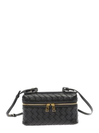Bottega Veneta Black Intrecciato Small Crossbody Bag