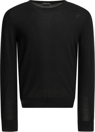 Tom Ford Trui met ronde hals - Heren - Ronde hals truien - Zwart - XL - Wol - Truien & Vesten