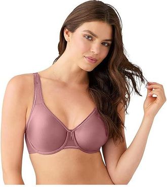 Wacoal Basic Beauty Full Figure Underwire Bra 855192 Womens Bra Rose Brown : 40DDD, Microfiber/Nylon/Spandex