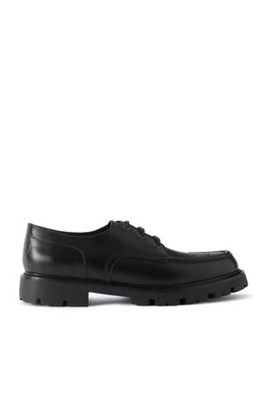 Celine Logo-Perforated Leather Derby Shoes