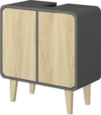 Vicco Mueble bajo lavabo Arla, Antracita/roble dorado, 60 x 61 cm
