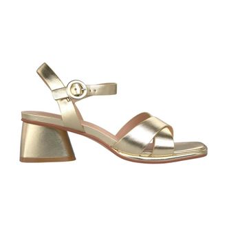 Alma En Pena Crossed Sandal with Medium Heel - female - ALMA EN PENA - High Heel Sandals - Yellow - 5 UK - Shoes