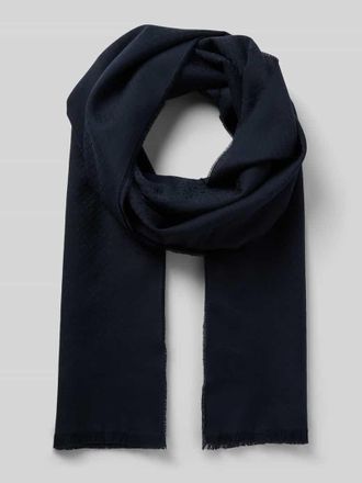 HUGO BOSS Schal aus Baumwoll-Woll-Mix Modell LEDONIO in Dunkelblau, Gr&ouml;&szlig;e 1