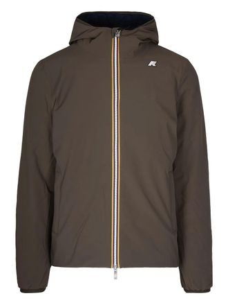 K-Way Giacca con cappuccio e logo - Marrone