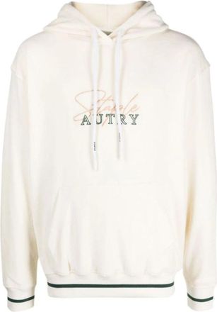 Autry Geborduurd Logo Sweatshirt - Heren - Hoodies - Wit - XS - Katoen - Hoodies & sweatvesten