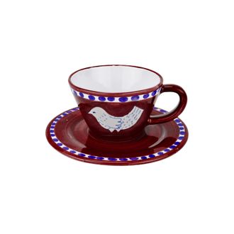 Arcucci feather burgundy cup cappuccino c/p