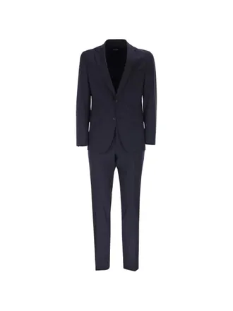 BOSS single-breasted suit - men - Polyester/Virgin Wool/Elastane/Polyester/Elastane - 50 - Blue