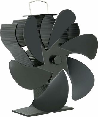 Elle Ventilador De 6 Aspas Para Estufa De Le&ntilde;a - Silencioso Y Ecol&oacute;gico - Distribuci&oacute;n &Oacute;ptima Del Calor - Para Chimeneas Y Estufas De Gas