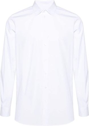 Moschino slogan-print cotton shirt - men - Cotton - 39 - White