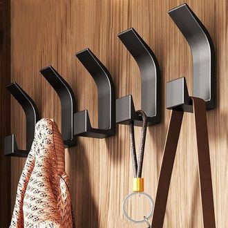 No Brand Ganchos Para Abrigos - 5 Piezas Ganchos Modernos Para Ropa Ganchos Dobles Para Abrigos Ganchos Met&aacute;licos Para Toallas Ganchos De Pared Con Tornillos -