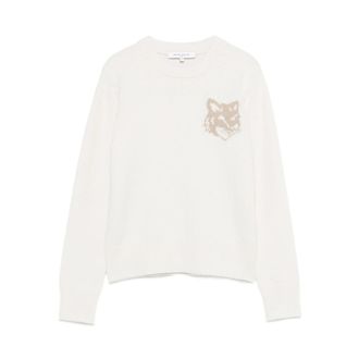 Maison Kitsun&eacute; Fox-motif Merino-wool Sweater