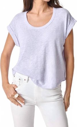 Lilla P Cuff Sleeve Boxy Top In Lilac