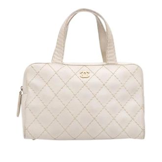 Chanel Pre-owned Handbags, female, White, Size: ONE SIZE Pre-owned Vintage Handbag
