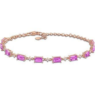 Delmar Lab Created Pink & White Sapphire Bracelet at Nordstrom Rack