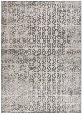 Atticgo Alfombra geom&eacute;trica gris/beige 140x200 cm