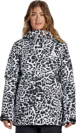 DC Snowboardjacke DC SHOES Cruiser, Damen, Gr. XS, schwarz-weiss (snow leopard), Obermaterial: 100% Microfaser;, Jacken Snowboardjacke