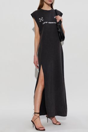 Off-white Dress With Logo, Womens, Black