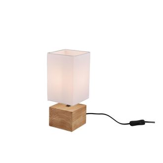 Trio Leuchten Woody Sobremesa Base Madera Cuadrada 1xe14 Trio Lighting