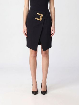 Balmain Minigonna asimmetrica in lana vergine con design a vita alta