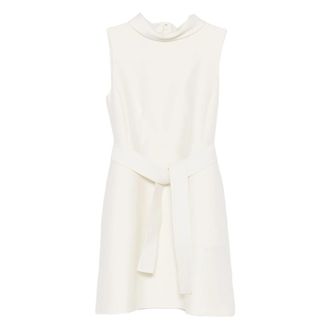 Curiel High-neck Belted Mini Dress