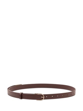 Victoria Beckham Burgundy Solid Buckle Belt