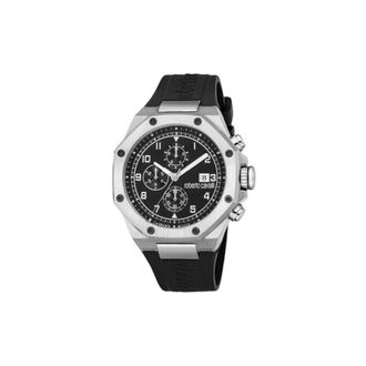 Roberto Cavalli Watches, male, Black, Size: ONE SIZE Octagonal Chronograph Watch