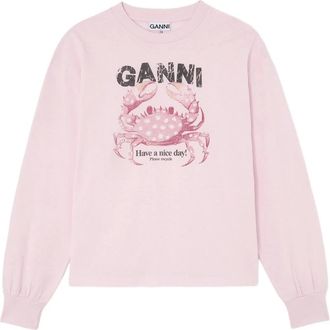 Ganni Mujer, Camisetas, Rosa, Talla: L