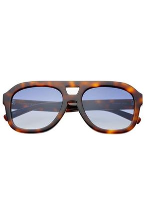 Freyrs Eyewear Voyager Oversized Aviator Sunglasses in Tortoise /Blue at Nordstrom