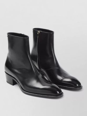 Tom Ford vincent ankle leather boot block heel