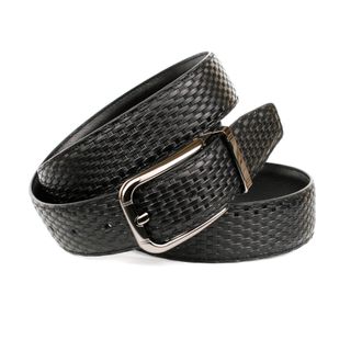 Anthoni Crown Mens Lederg&uuml;rtel Belt, Schwarz, 90