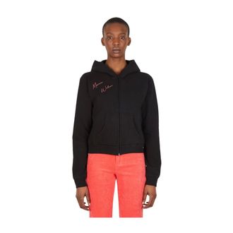 Maisie Wilen Logo Print Hooded Sweatshirt - female - Maisie Wilen - Hoodies - Black - S - Sweatshirts & Hoodies