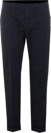 Dondup Broeken, Heren, Zwart, W34, Katoen, Gaubert Slim Chino Broek