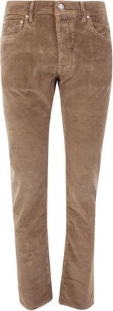 Jacob Cohen Khaki Bruine Slim-Fit Denim Broek - Heren - Slim Fit Broeken - Bruin - W33 - Denim - Broeken