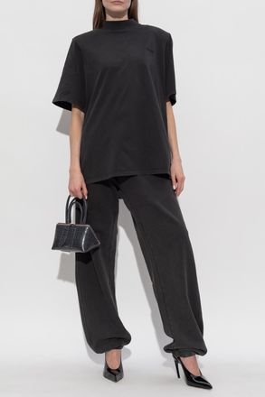 The Attico Short Sleeve T-shirt, Womens, Grey