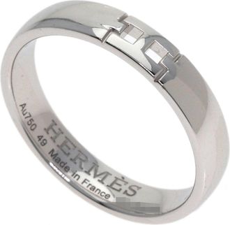 Herm&egrave;s White Gold (18K) Band Ring (Pre-Owned)