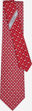 Ferragamo Seidenkrawatte mit geometrischem Muster