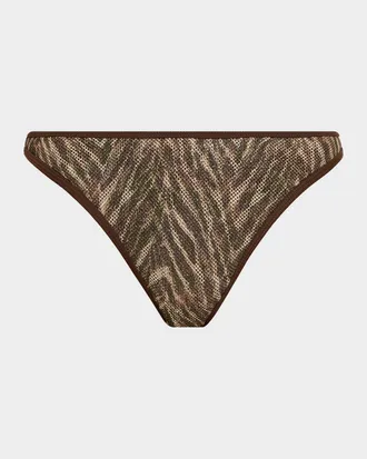 Ramy Brook Zebra Isla Bikini Bottoms
