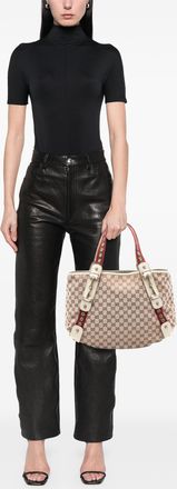 Gucci Pre-owned Womens Gg Canvas Web Pelham Shoulder Bag - Ivory Textile - One Size