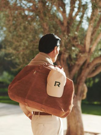 Reiss Light Tan Suede Holdall