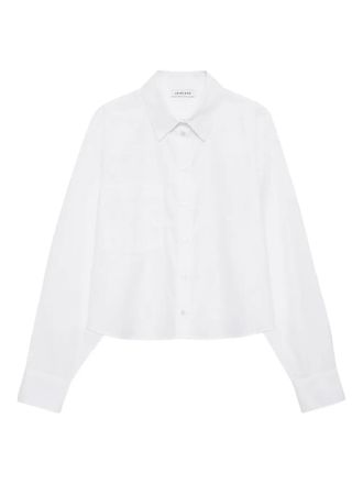 Anine Bing Essie cropped pocket shirt - White