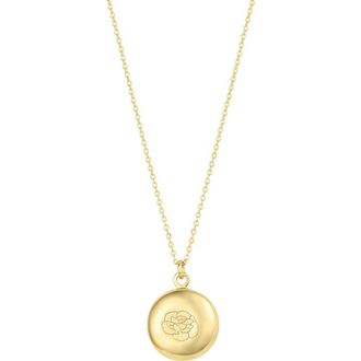 Set & Stones Ruby Birth Flower Necklace in Gold /January at Nordstrom
